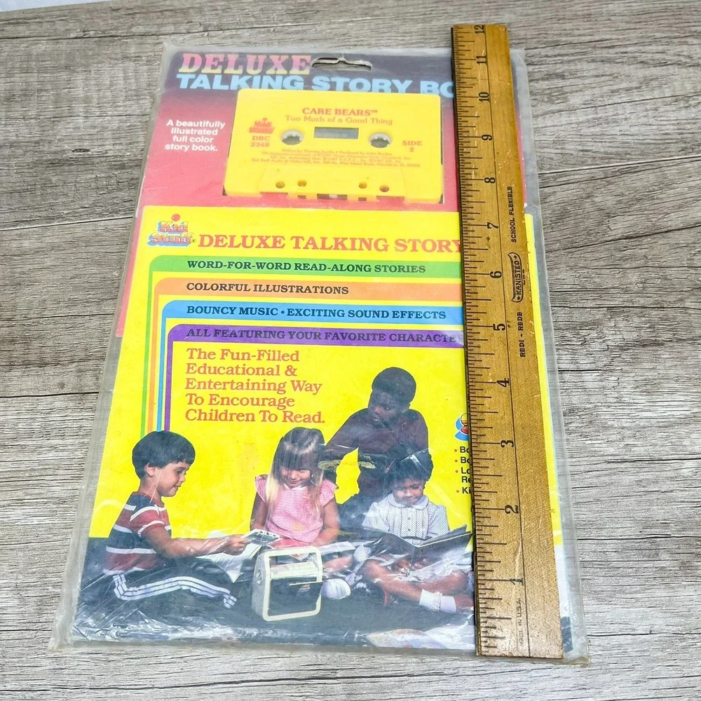 Vintage 1987 Care Bears Too Much of a Good Thing Story Book & Cassette